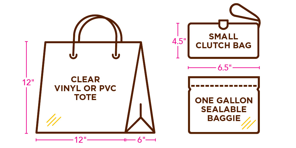 Clear bag sizes